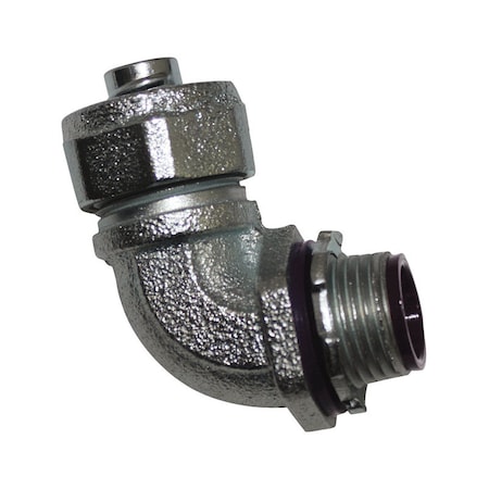 Sigma Engineered Solutions Conduit Fitting Connector, Liquid-Tight, Iron 45763